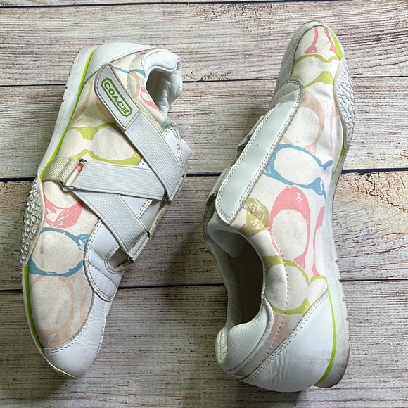 Coach Kyrie Signature Elastic Strap Slip On Sneakers - Picture 3 of 9